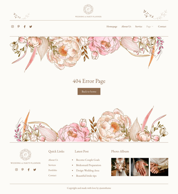 Clara Wedding Party Planner Template Kit By Antstheme ThemeForest clara-wedding-party-planner-template-kit-by-antstheme-themeforest